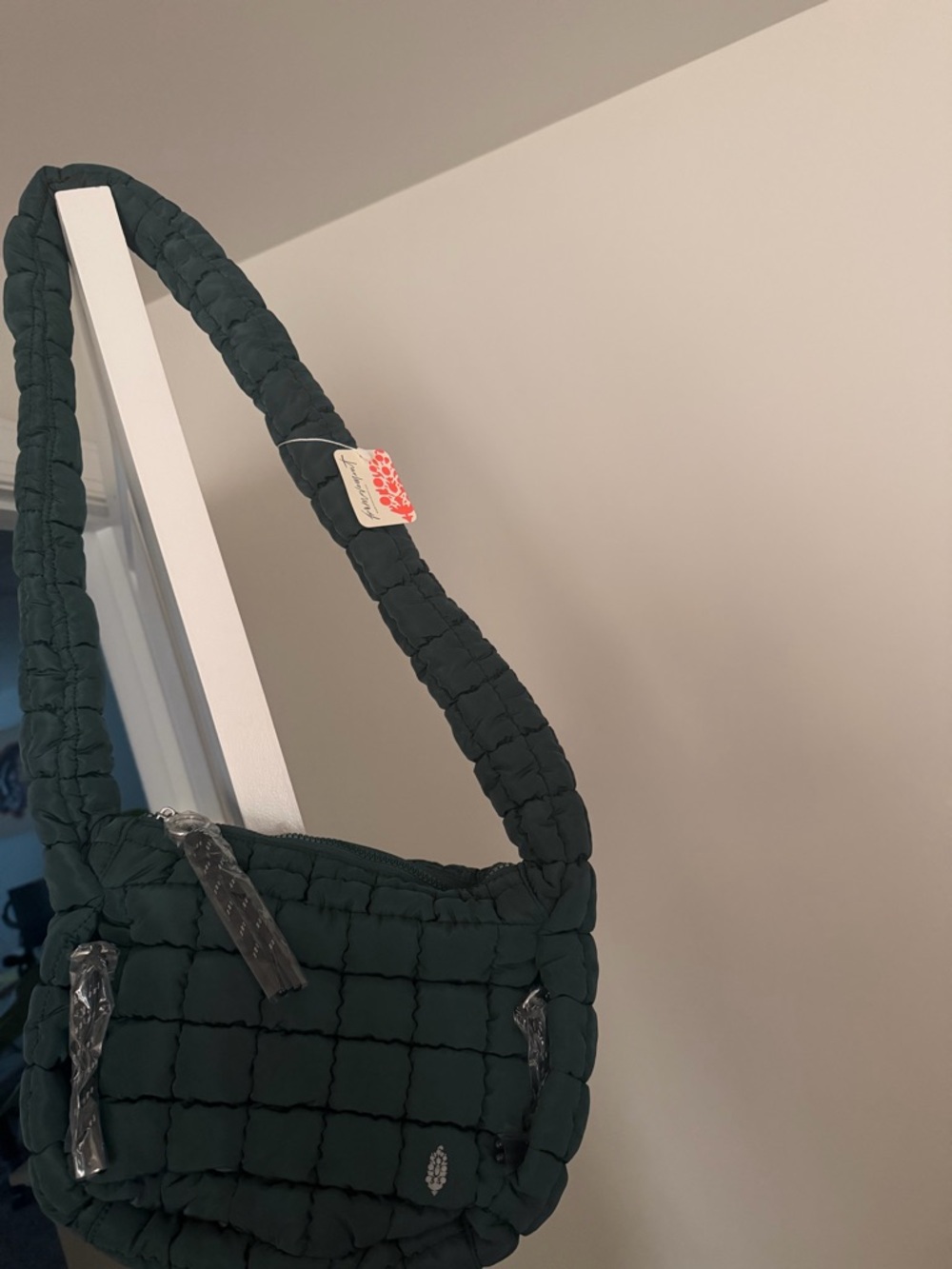 FP Movement by Free People Quilted Shoulder Bag in Forest Green